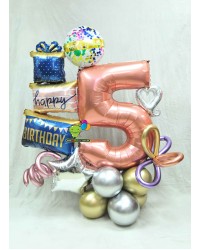 Happy 5th Birthday Present Number Design